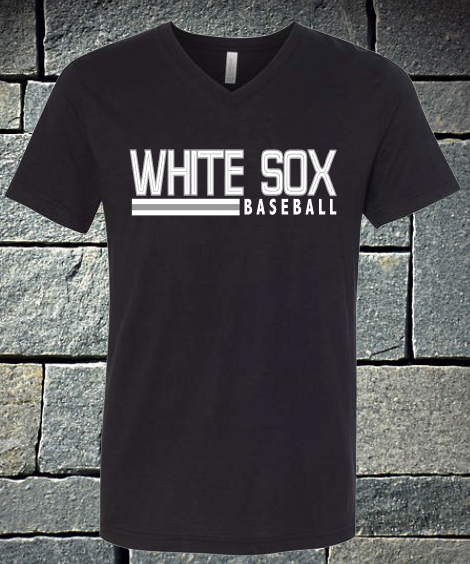 White Sox baseball lines - black