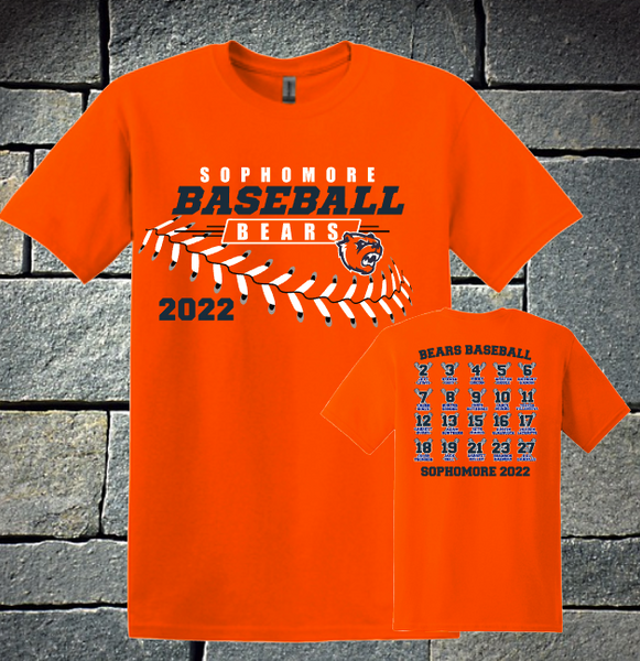 Bridgeland Bears Baseball Sophomore 2022 Roster - T-shirt