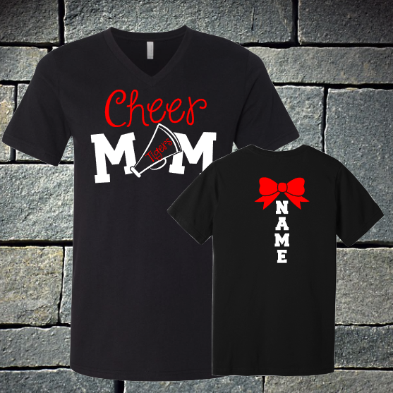 Cheer mom with name on the back