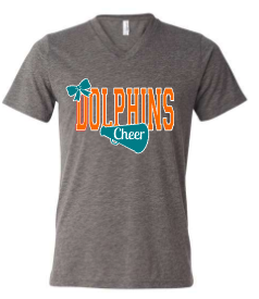 Dolphin cheer, bow and megaphone