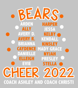Bears Rookie Cheer Girls Roster shirt - Daubert 2022