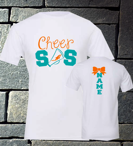 Dolphins Cheer Sis with name on back