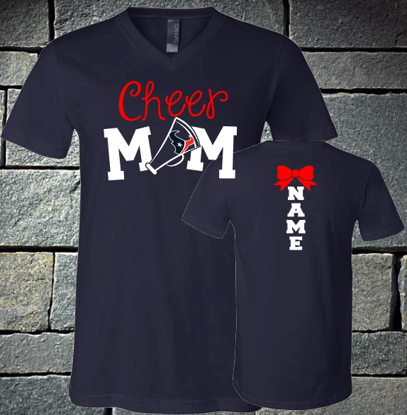 Texans Cheer Mom with name on back