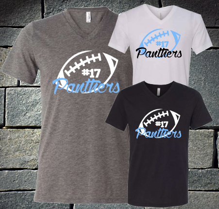 Panthers football with number