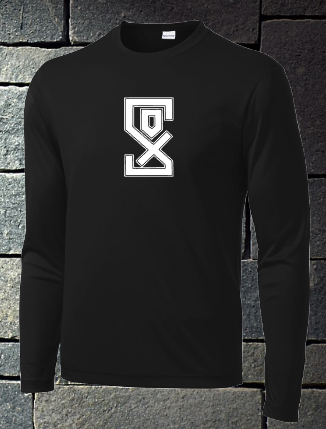 Black Sox logo - black long sleeve dri fit