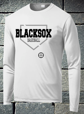 Black Sox homebase - white long sleeve dri fit