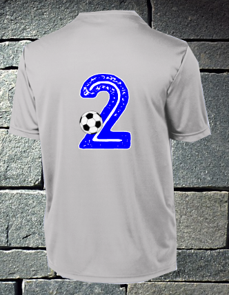 Add on - add number to back of grey shirt