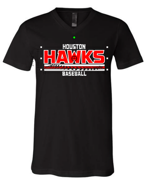 Houston Hawks Baseball three lines