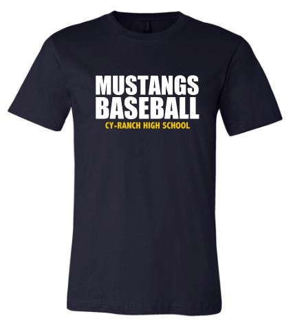 Mustangs Baseball Navy