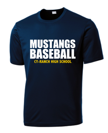 Mustangs Baseball Navy