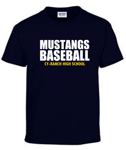 Mustangs Baseball Navy