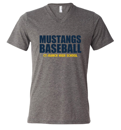 Mustangs Baseball Grey