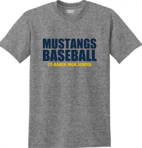Mustangs Baseball Grey