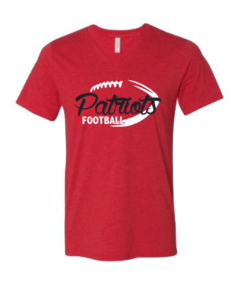 Patriots with football and laces