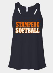 Ladies Stampede Softball Western letters