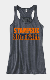 Ladies Stampede Softball Western letters