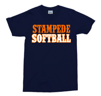 Mens Stampede Softball Western Letters