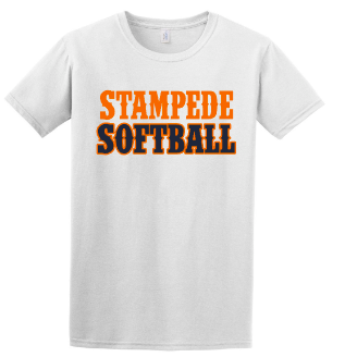 Mens Stampede Softball Western Letters