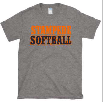 Mens Stampede Softball Western Letters
