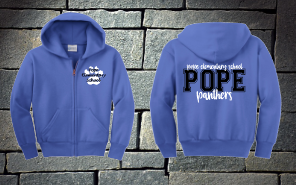 Pope Elementary Panthers Full Zip Hoodie