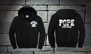 Pope Panthers with Claw Full Zip Hoodie
