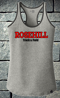 Rosehill Grey/Black New Era Track and Field Razorback Tank