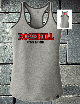 Rosehill Grey/Black New Era Track and Field Razorback Tank