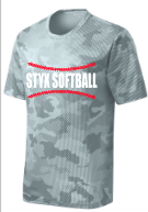 Styx camo hex white Softball with laces