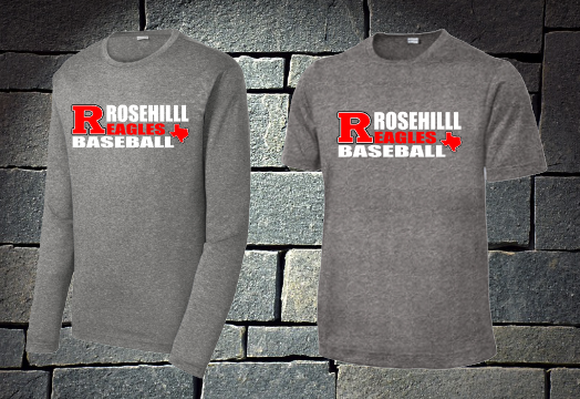 Rosehill dry fit Heathered T-shirt Texas Baseball - Sport tek