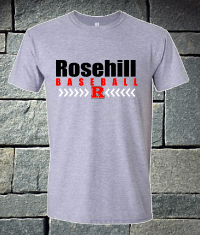 Rosehill Baseball laces Short Sleeve Gildan Softstyle Sport Grey