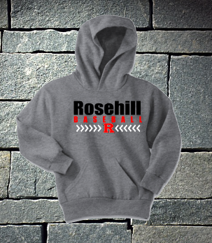 Rosehill Athletic Heather Baseball laces hoodie - P&C