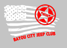 Bayou City Jeep Distress American Flag