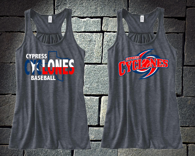 Cypress Cyclones Patriotic Racerback tank