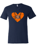 Distressed Baseball Heart B logo