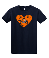 Distressed Baseball Heart B logo