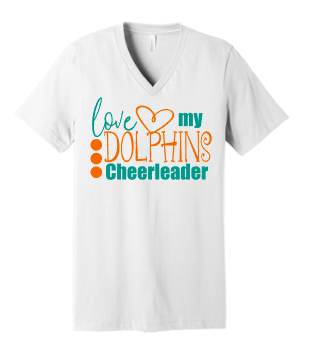 Love My Dolphins Cheerleader