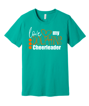 Love My Dolphins Cheerleader