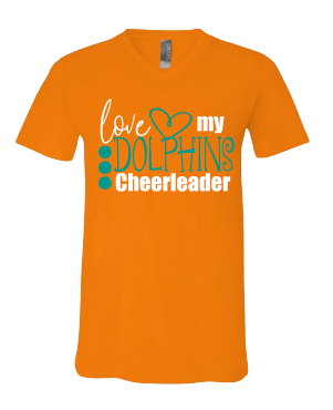 Love My Dolphins Cheerleader