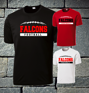 Falcons football with curved lace