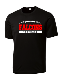 Falcons football with curved lace