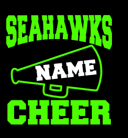 Seahawks Cheer Car Decal