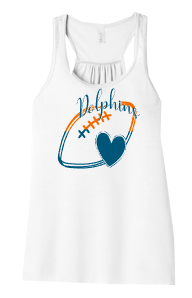 Dolphins 2 color Racerback tank