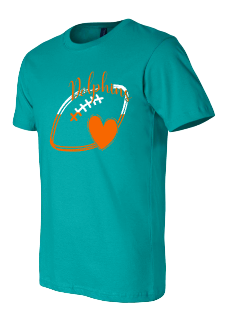 Dolphins two color ladies t-shirts