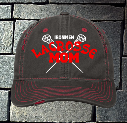 Ladies distressed Ironmen Lacrosse Mom