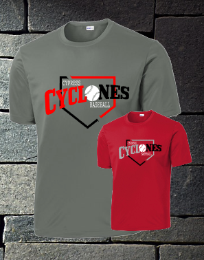 Cypress Cyclones Home base mens and kids