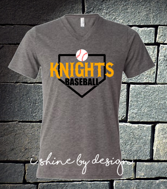Knights Baseball Home plate - youth and adult ladies