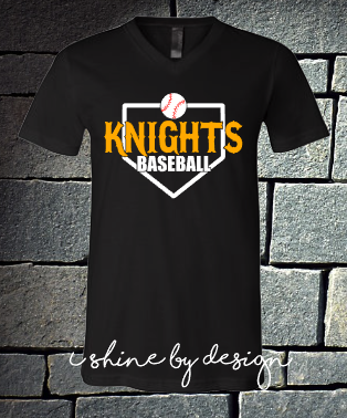 Knights Baseball Home plate - youth and adult ladies