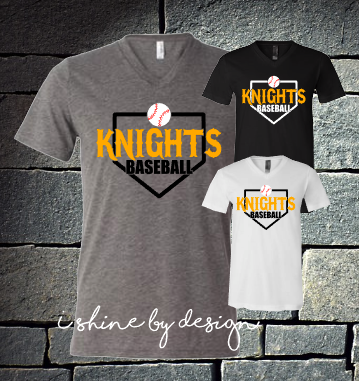 Knights Baseball Home plate - youth and adult ladies