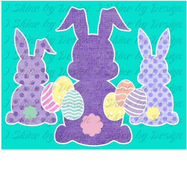 HEAT PRESS TRANSFER - Three Bunnies